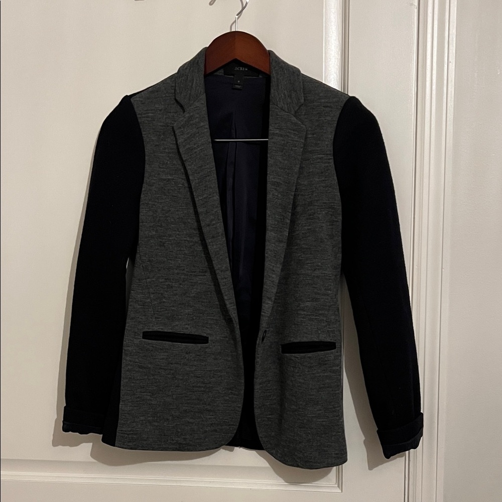 J. Crew Charcoal and Black Blazer